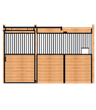 10 Foot Welded Stall Front with Grill Top Door and Feed Opening - Painted